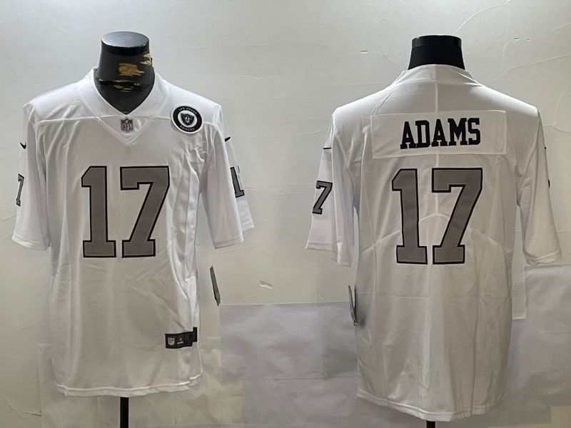 Men Oakland Raiders #17 Adams White 2024 Nike Vapor Limited NFL Jersey style 3